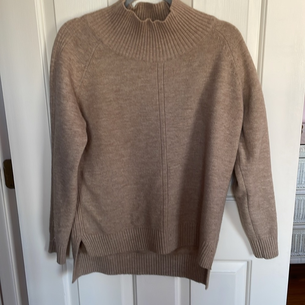 Jade Melody Tam Mock Neck Tunic Sweater